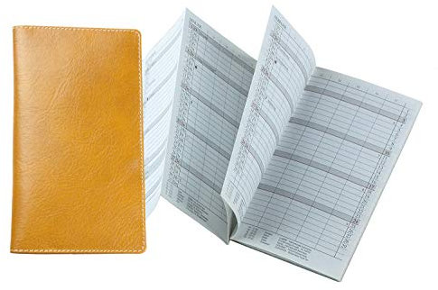 DELMON VARONE - Personalisierbarer Faltkalender 2025 + 2026 DIN A6 Anilin Vintage Leder braun - Organizer Terminplaner (1 Monat 2 Seiten) in Lederhülle - Termin Kalender Monatsübersicht & Adressenheft
