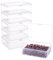 BENECREAT 6 Pack Rectangle Plastic Bead Storage Containers Box 14.4x10.8x4.7cm Clear Box Case with Flip-Up Lids for Sewing Tools, Spices, Pencil, Tiny Bead, Jewelry Findings and Cards