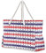 Mnsruu Strandtasche, Sterne, große Schultertasche, Strandtasche, Baumwollseilgriffe, Reisetasche für Frauen