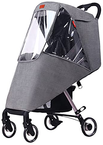 Kinderwagen Regenschutz Universal Regenverdeck Regenhülle mit Sichtfenster Atmungsaktive Regenhaube Regencover mit Guter Luftzirkulation Schadstofffreier Windschutz Kälteschutz für Buggy Sportwagen