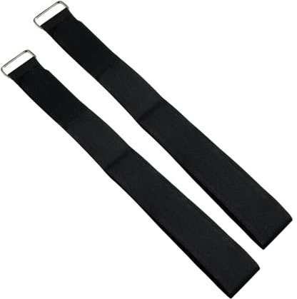 Confezione da 2 cinghie di fissaggio in metallo resistenti con gancio e anello riutilizzabili (6 cm x 70 cm)