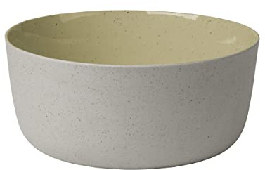 blomus Schale SABLO | Keramikschale | Größe L | 3,6 Liter Kapazität | Farbe Savannah | handwerklicher Look | Höhe 9cm, Breite 20cm, Länge 20cm