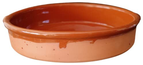 CAZUELA DE BARRO GRANDE DE CERÁMICA RÚSTICA DEL PAÍS. Producto de NOVEDAD. Hecho a mano en España. ENVÍO GRATIS. (28CM)