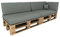 POKAR Palettenkissen Wasserabweisend Palettenauflagen mit abnehmbarem Bezug Palettenmöbel Palettensofa 6er Set: Sitzkissen 120x80 + Rückenlehne 120x40, Grau