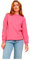 JJXX Jxabbie LS Rel Every Brush Crew Noos Maglia di Tuta, Carmine Rose/Stampa: Logo Magenta JJXX , S Donna