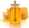 TOFOAN Honey Jar with Dipper and Lid Cover Crystal Beehive Glass Honey Pot for Home Kitchen, Clear Gorgeous Bee Decor, 17 Oz