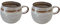 PintoCer - 2 tazze con manico, in ceramica di Gres, ideale per caffè, latte, tè e cioccolato, adatto per lavastoviglie e forno a microonde
