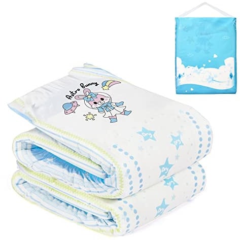 LittleForBig Erwachsenen Gedruckten Windeln 2 Stück Pack 3 Drucke Zufällig Sortiert - Astro Babies (Large 91-116 cm)