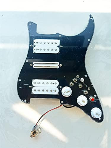 Geladenes Gitarren-Pickguard Pickguard Pickups White. HSH. Alnico 5 Humbucker Pickups Gitarre Kabelbaum Push-Pull-Töpfe für NS Gitarre