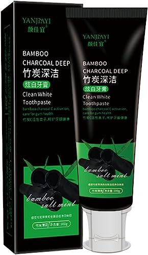 Yanjiayi Bamboo Charcoal Deep Toothpast, Yanjiayi Activated Charcoal Bamboo Charcoal Toothpaste, Aktivierte Bambuskohle Zahnpasta Weiße Zähne, Entfernt Zahnflecken Fresh Breath zahnpasta (1Stück)