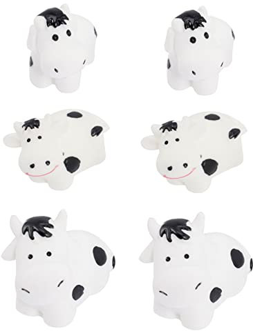 Toyvian 6stücke Mini Kuh Figuren Aus Resin Kleine Miniatur Kuh Statuen Realistische Bauernhof Deko Kreative Wohnaccessoires Für Kinderzimmer Und DIY Raumgestaltung