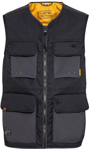 camel active Herren Weste mit aufgesetzten Taschen