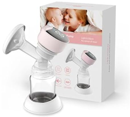 Electric Breast Pump, 4 Modes 12 Adjustable Levels, Fully Automatic, Comfortable Suction, Massage Breastfeeding, Silent Milk Extractor, with Storage Bottle, LED Touch Screen