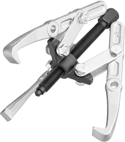 EffektWerk - Estrattore per ingranaggi a 3 ganasce - 6/15 cm - Kit di rimozione cuscinetto ruota per puleggia stretta, volano e disco freno - Per impieghi gravosi con ganasce reversibili