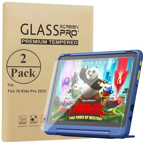 HunDun 2 protectores de pantalla para 10 Kids Pro 2023, protector de pantalla de cristal 10 pulgadas