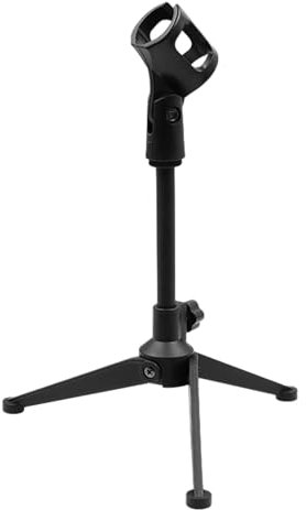 Modonghua Extendable Desktop Microphone Stand, Mini Table Mic Stand with Microphone Clip, Adjustable Mic Stand Desk, Desktop Mic Stand Tripod Compatible with Most Microphones, 22339345
