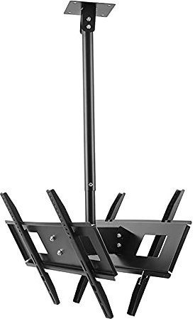 TV Standfuss TV-Wandhalterung, einpolige TV-Deckenhalterung für Zwei Bildschirme, passend für 30–70-Zoll-Fernseher, kann an Decken/Wand montiert Werden, hält bis zu 176 lb (Größe: 0,7–2 m)