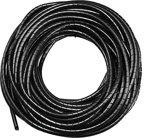 12 m espiral cables eléctricos, PE espiral enrollacables para cables extensibles recogecables en espiral, tubo universal en espiral cables diámetro 8 mm