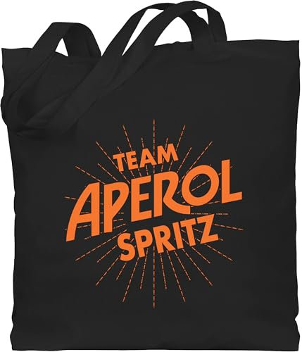 Baumwolltasche - Karneval & Fasching - Taschen - Team Aperol Spritz JGA I Mädelsabend Spritztour Aperol Geschenk - Unisize - Schwarz - tasche kamellebeutel faschings apperol beutel wurfbeutel