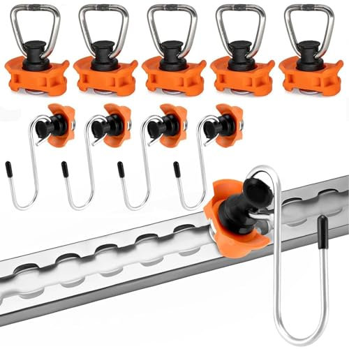 Galerie SV 10 Stück Haken für Airlineschiene, Single Fitting für Airlineschienen Fitting Airlineschiene Zubehör zum Aufhängen Airlineschienen Endfitting Zurrschienen