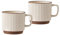 JISADER 2 Pezzi Tazza in Ceramica Tazza da Cappuccino 250 ml Regalo di inaugurazione della casa Tazza in Porcellana Tazza da caffè Tazza da tè per Cereali