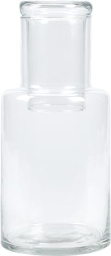 1500ml 1.5 Litre Clear Glass Carafe with Tumbler Cup - Bedside Drink Set Desk Top Table Water Juice Beverage Jug Pitcher