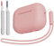 KOKOKA Custodia Case Compatibile con AirPods Pro 2/1 2023/2022/2019 con Kit di Pulizia e Cordino in Silicone, Case Cover Protettiva Premium in Silicone per AirPods Pro 2a/1a Generazione, Rosa