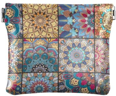 Damen-Geldbörse aus Leder, ausgefallene persönliche Gegenstände, Organizer, Boho, orientalisches Mandala, Frauen, Boho Orientalisches Mandala, 1 Size, Reisezubehör