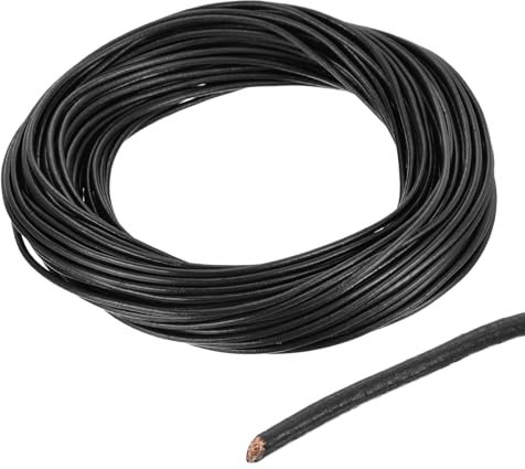 DMiotech 2mm Black Leather Cord, 20m(22 Yards) Round Leather Rope Lace Leather Strings for Crafting Necklace Bracelet Beading Jewelry Making DIY Projects