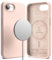 Ringke Silicone Magnetic for iPhone 16e Case (6.1-inch), Soft Feel Coating Anti-Scratch Lightweight Protective Phone Cover, Compatible with Magsafe Charger/Accessories - Pink Sand