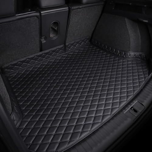 ZHAOWLI Kofferraumwanne Kofferraum Matten Leder für Audi Q3 8U 2011-2015 2016 2017, Auto Kofferraum Schutzmatte Kofferraumwanne Wasserdicht Protektor Pad, Black/B