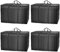 MC-Hotfire 4 Pack 140L Extra Large Heavy Duty Moving Bags – Thicker Waterproof Storage Bags with Zips for Moving, Travelling, Camping, University, Garden Tools & Holiday Decorations – Black