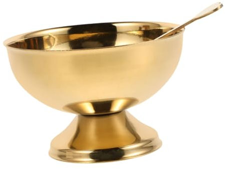 Hemobllo Bol à Dessert Acier Inoxydable Coupe à Glace Multifonctionnelle Pour Yaourt Salades Fruits Et Desserts Froids Vaisselle Pratique Pour Cuisine