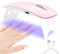 Pavlleen Mini UV Lampe für Gelnägel, UV LED Nagellampe mit USB Kabel, Klein Tragbarer Faltbar UV Lampe Nägel mit 60 und 120-Sekunden-Timer für Nagelstudio, Zuhause, Reisen (Rosa)