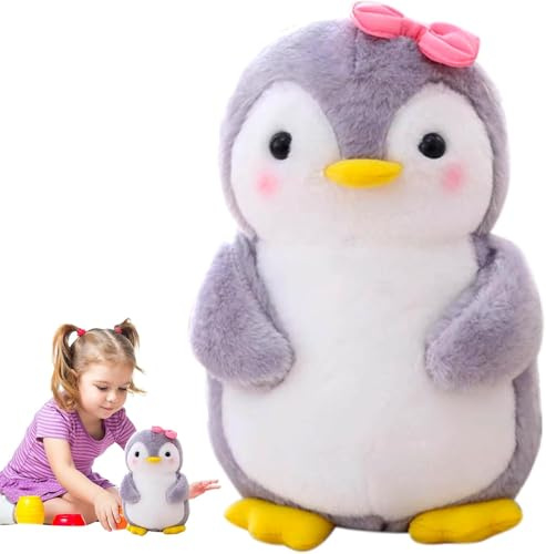 Yuragim Pinguin Kuscheltier Plüschtier für Mädchen, Stofftier Schmusetier zum Kuscheln & Spielen, 25cm Süße Pinguin Plüsch Spielzeug Pudgy Penguins Plüschtier Pinguin Geschenke für Kinder Zimmer Dekor