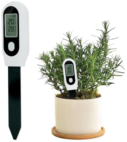 Mcbazel Testeur Zigbee D'Humidité du Sol, De Température Et De Lumière avec Écran Numérique, Capteur Précis pour Plantes D'Intérieur, Capteur Intelligent pour Potager, Agriculture, Plantes, Jardins.