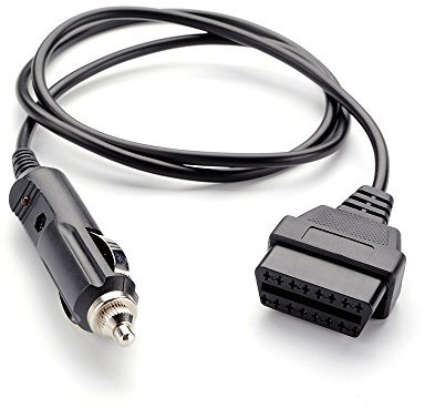 bbflyOBD G1 OBDII Stromversorgungskabel, Kabelleitung OBD II Fahrzeug ECU Notstromversorgung Kabel AUTO Speicher Sparen Sie alle 12V DC Stromquelle mit Zigarettenanzünder Stecker (3.3FT / 100CM)