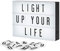 My Cinema Lightbox avec 100 Lettres et Chiffres, USB et Stockage intégré, Coque Noire, Panneau Lumineux Blanc Froid, Format A4 9 x 12