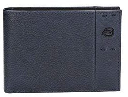 Piquadro Unisex Erwachsene Geldbörse, Nacht Blau, 12 cm, Reisepasshülle