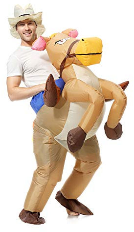 EONPOW Aufblasbares Kostüm Halloween Cosplay Party Cowboy Fasching Karneval Erwachsene Kostüme