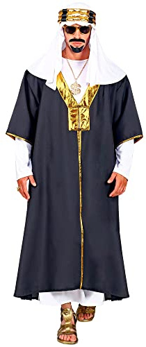 Widmann - Kostüm Sultan, Tunika mit Robe, Turban, Araber, Scheich, Karneval, Mottoparty