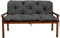 Gartenbankauflage Bankauflage Bankkissen Sitzkissen Polsterauflage V2 (135x60x50, Anthrazit)