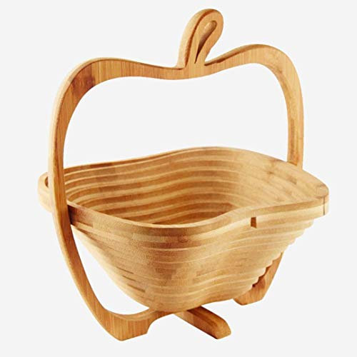 DYB Corbeille à Fruits Support Cupcakes Saladier en Bambou Fruit Basket rétractable Multi-Fonction Fruit Bowl Japonais Bamboo Cabin Accueil Saladier