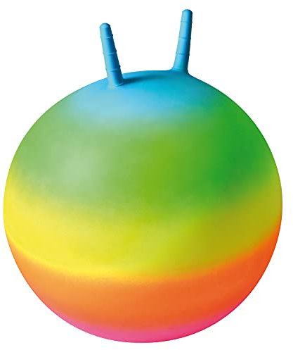 EDUPLAY Regenbogen-Hüpfball - Hüpfball - Kind - Indoor - Standardgröße - Griffen