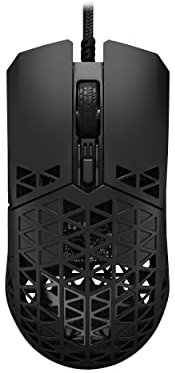 ASUS TUF Gaming M4 Air - Mouse da gioco leggero, sensore da 16.000 dpi, pulsanti programmabili, guscio d'aria ultraleggero da 47 g, resistenza all'acqua IPX6, paracord da gioco TUF e piedini in PTFE a