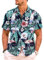 Meilicloth Hawaii Hemd Männer Funky Hawaiihemd Herren Kurzarm Flamingos Sommerhemd Aloha Strand Floral Blumen Obst Muster A Schwarzes Flamingo XL