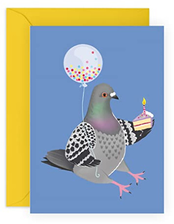 Central 23 Humorvolle Geburtstagskarten für Damen und Herren, Geburtstagskarten für Sie – Pigeon Party – Bird Animal Streets – kommt mit Aufklebern – Vegane Tinte