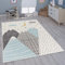 Paco Home Alfombra Infantil Habitación Infantil Niña Niño Varios Estampados Y Tamaños, tamaño:Ø 200 cm Redon, Color:Azul