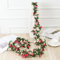 250 cm Rose Künstliche Blumen Weihnachtsgirlande for Hochzeit Home Room Dekoration Frühling Herbst Garten Bogen DIY (Color : pink)