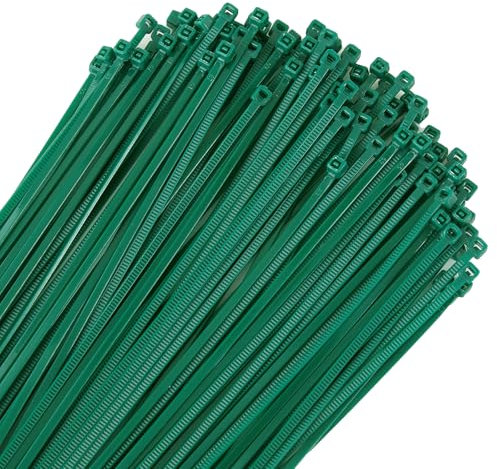 ZZRanYe 4 inch 3mm Dark Green Nylon Garden Cable Zip Ties Self Locking Cable Ties Twist Ties, Multi-Purpose Cable Tie (100 Pcs)